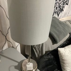 2 gray lamps